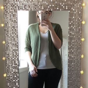 Women’s Olive Green Knit Cardigan Size Large